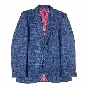 Harris Tweed Overcheck Wool Sport Coat